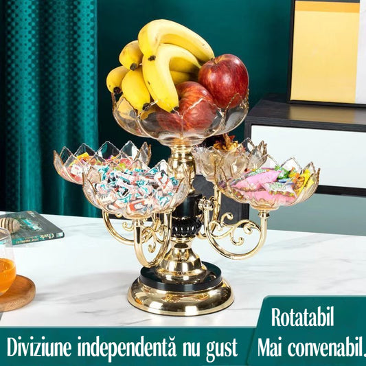 🔥Vânzare pe perioadă limitată🔥Tavă de fructe multistrat cristal 🍇  Design cu mai multe straturi pentru stocare mai organizată 🌟